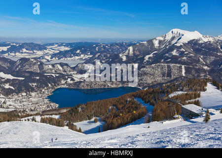 Berge ski Resort St. Gilgen Österreich Stockfoto