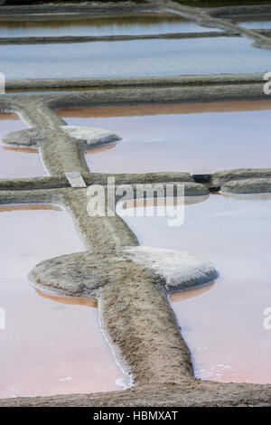 Salz Verdampfung-Teich in Guerande Stockfoto