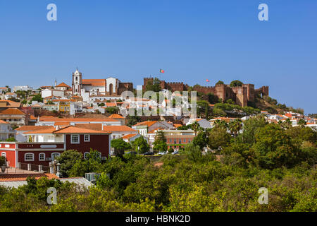 Burg in der Stadt Silves - Algarve-Portugal Stockfoto