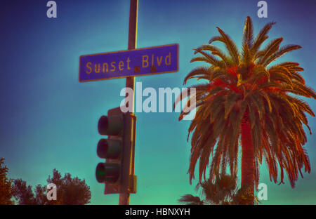 Sunset blvd Stockfoto