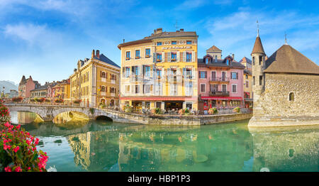 Das Palais de l ' Isle und Canal de Thiou, Annecy, Frankreich Stockfoto