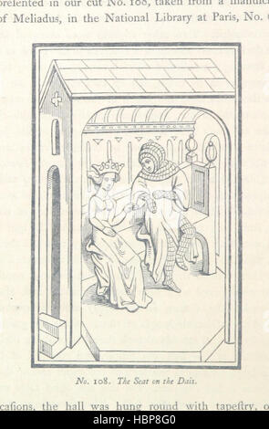 Aufnahme ab Seite 174 von "A Geschichte der heimischen Sitten und Empfindungen in England während des mittleren Alters... Mit Illustrationen aus den Illuminationen in zeitgenössischen Handschriften und anderen Quellen gezeichnet & gestochen von F. W. Fairholt' Aufnahme ab Seite 174 von "A Geschichte der inländischen Stockfoto