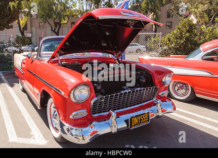 Rot 1955 Chevrolet Bel Air 2 Tür Hardtop Stockfoto