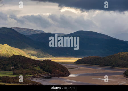 Die Mawddach Mündung von der Panorama-Wanderung, Snowdonia National Park, North Wales, UK Stockfoto