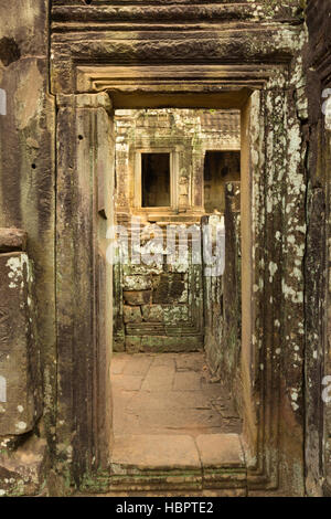 Angkor Wat Tempel Details mit Morgenlicht, Kambodscha Stockfoto