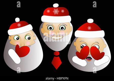 Weihnachtsmann mit Bart-Vektor-Illustration. Weihnachten-Hipster-Plakat für Party oder Grußkarte. Hipster Weihnachtsmann. Vektor-Frohe Weihnachten-Kunst-desig Stock Vektor
