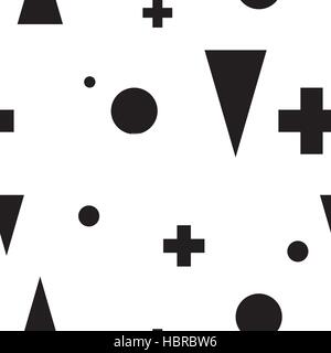 Abstrakte geometrische minimalistische schwarz-weiß Musterdesign Stock Vektor