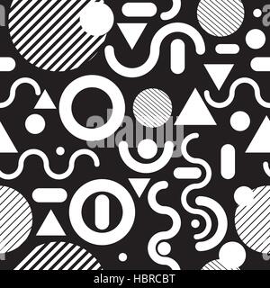 Nahtlose Muster schwarz / weiß Stock Vektor