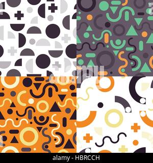 Satz von Retro-Vintage-Mode-Stil Stock Vektor