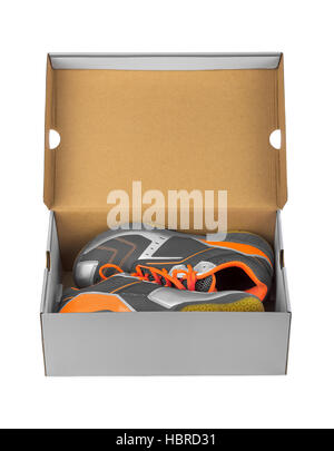 Sport-Sneaker in box Stockfoto