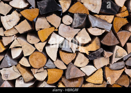 Brennholz Stämme Holz Hintergrund Stockfoto
