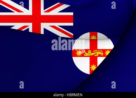 Flagge von New South Wales, Australien. Stockfoto