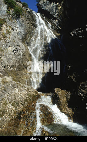 Wasserfall; Hoehenbachtal; Lechtal; Oesterreich Stockfoto