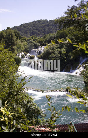 Wasserfall der Krka in Kroatien Stockfoto