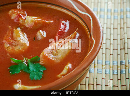 Bahia Stockfisch - gesalzener Kabeljau Garnelen Eintopf. Brazilien Stockfoto