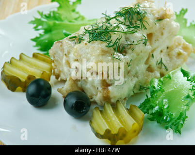 Rock-Fisch gebacken hautnah Stockfoto