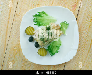 Rock-Fisch gebacken hautnah Stockfoto