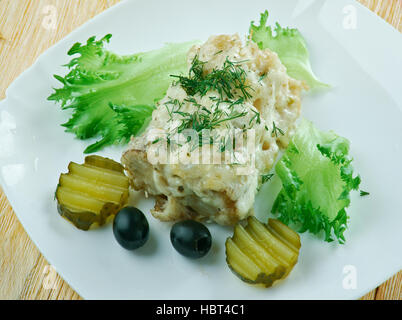 Rock-Fisch gebacken hautnah Stockfoto