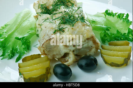 Rock-Fisch gebacken hautnah Stockfoto