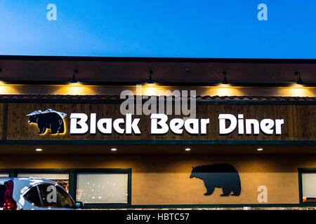 Black Bear Diner an Wheeler Ridge Kalifornien an der Kreuzung der Autobahnen Interstate 5 und Kalifornien 99 in Kern County Stockfoto