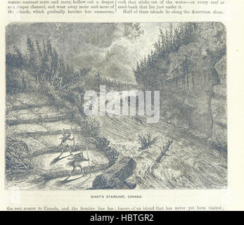 Abbildung von Seite 49 von „All Round the World“ mit globalen Landschaften, Kontinenten, Ländern, Ozeanen, Flüssen, Berge, Städte, Völker, Kulturen und Handelsrouten. Stockfoto