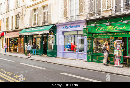 Straßenszene, Rue des Deux-ponts Stockfoto