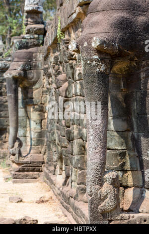 Terrasse der Elefanten in Angkor Thom Stockfoto