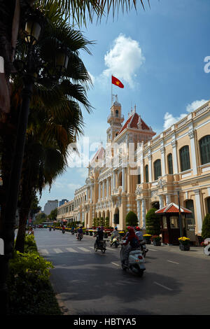 Historische Personen Ausschuss Gebäude (ehemaliges Hotel de Ville de Saigon), Ho-Chi-Minh-Stadt (Saigon), Vietnam Stockfoto