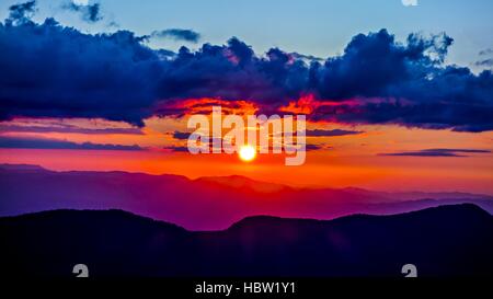 Mount Mimtchell Sonnenuntergang Landschaft im Sommer Stockfoto