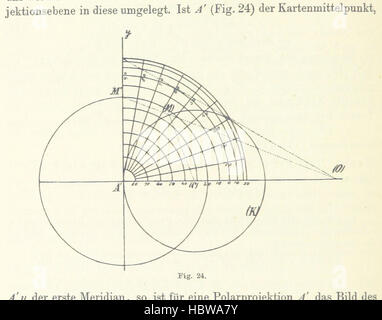 Lehrbuch der Landkartenprojektionen Bild entnommen Seite 88 von "Lehrbuch der Landkartenprojektionen" Stockfoto