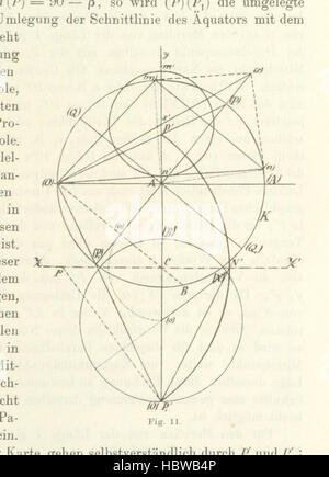 Lehrbuch der Landkartenprojektionen Bild entnommen Seite 61 des "Lehrbuch der Landkartenprojektionen" Stockfoto