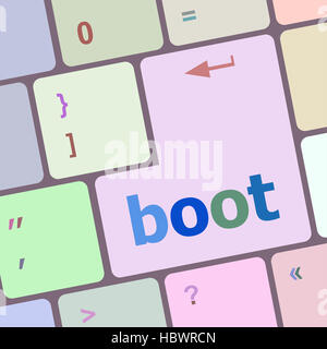 Boot-Taste am Computer pc-Tastatur Stockfoto