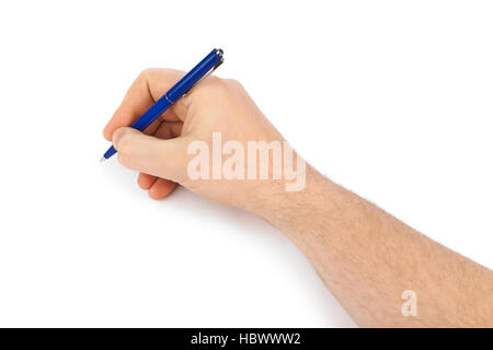 Stift in der hand Stockfoto