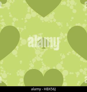 nahtlose Muster. 10 EPS-Vektor-Illustration. verwendet für Websites, Design, Druck, Ukrasheniayya, Interieur, Stoffe, etc. Pik und Herz eine Greencard auf Hintergrund mit hellen Kreisen zu entsprechen Stock Vektor