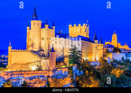 Segovia, Spanien. Der Alcázar von Segovia. Castilla y Leon. Stockfoto