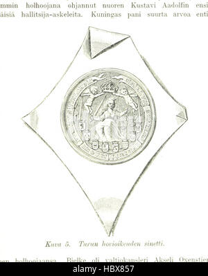 Diese Seite von „illustrierte Geschichte Finnlands“ zeigt die finnische Geschichte von der Antike bis zur Moderne, einschließlich historischer Ereignisse, bemerkenswerter Persönlichkeiten, Architektur, Kultur, Gesellschaft und geografische Regionen. Stockfoto