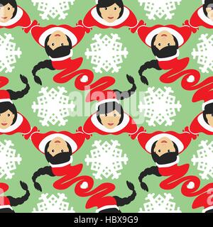 nahtlose Muster. 10 EPS-Vektor-Illustration. verwendet für Druck, Webseiten, Design, Ukrasheniayya, Innenausstattung, Stoffe, etc. Weihnachtself Thema Mädchen halten Stock Vektor