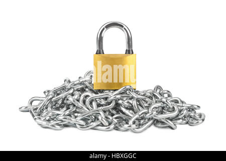 Kette und Schloss Stockfoto
