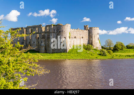 Carew Castle, Pembrokeshire, Vereinigtes Königreich, Europa. Stockfoto