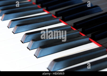 klassische Klavier-Tastatur Tasten Klavier closeup Stockfoto