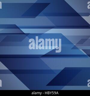 Abstrakter blauer Hintergrund mit geometrischen Formen überlappen, Lager Vektor Stock Vektor