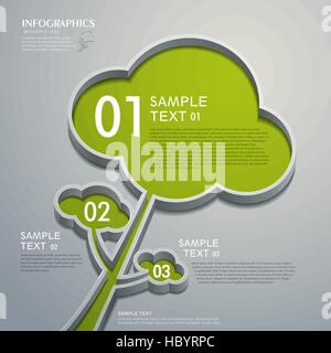 abstrakt 3d Vektor Baum Infografik Elemente Stock Vektor