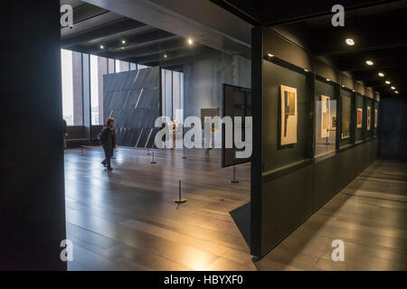 Musée Soulages, Soulages Museum, entworfen von dem katalanischen Architekten RCR Passelac & Roques, Rodez, Aveyron zugeordnet, Stockfoto