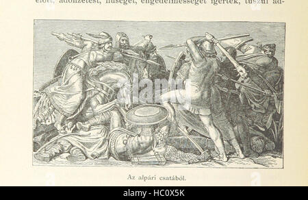 Aufnahme ab Seite 36 von "Magyarország Története usw." Aufnahme ab Seite 36 "Magyarország Története, etc." Stockfoto