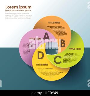 moderne Kreis Origami Stil Optionen Banner. einsetzbar für Workflow-Layout, Diagramm, Optionen, Web-Design. Stock Vektor