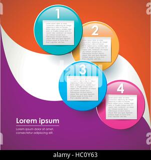 moderne Kreis Origami Stil Optionen Banner. einsetzbar für Workflow-Layout, Diagramm, Optionen, Web-Design. Stock Vektor