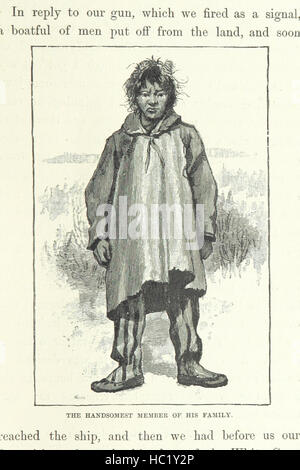 Illustration von Seite 69 mit einer Reise vom Arktischen Ozean zum Gelben Meer, einschließlich Sibirien, Mongolei, Gobi-Wüste, Nordchina, Landschaften, Flüsse, Berge, Siedlungen und Reiserouten. Stockfoto