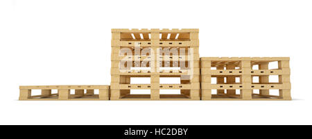 Sieger-Podest der Holzpalette. Isoliert Stockfoto