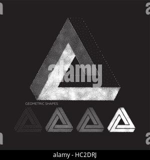 Vektor geometrische abstrakte 3D Dreiecke Stock Vektor
