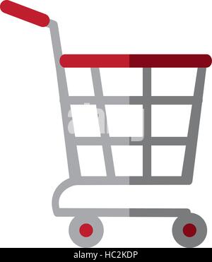 Shopping Cart Onlineschulung Markt Farbe Schatten Stock Vektor